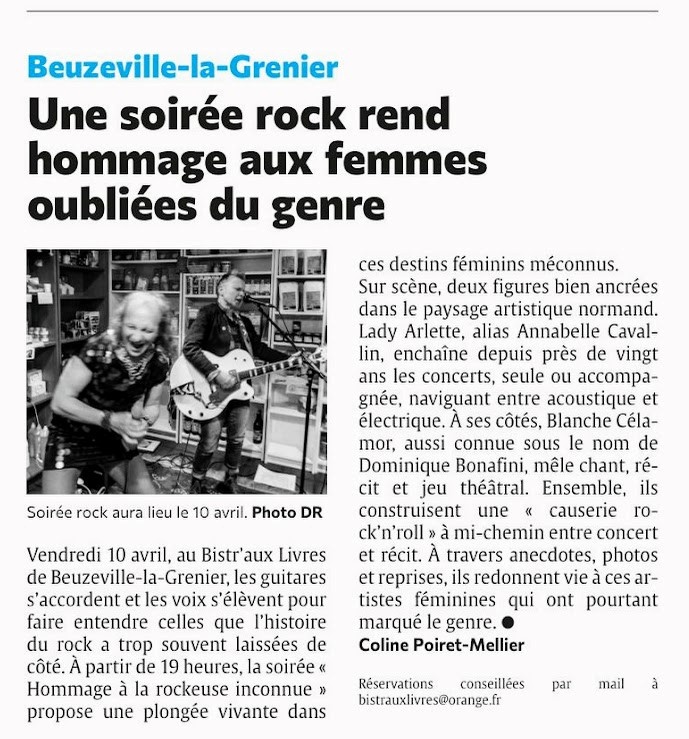 CAUSERIE ROCK'N'ROLL AU BISTR'AUX LIVRES