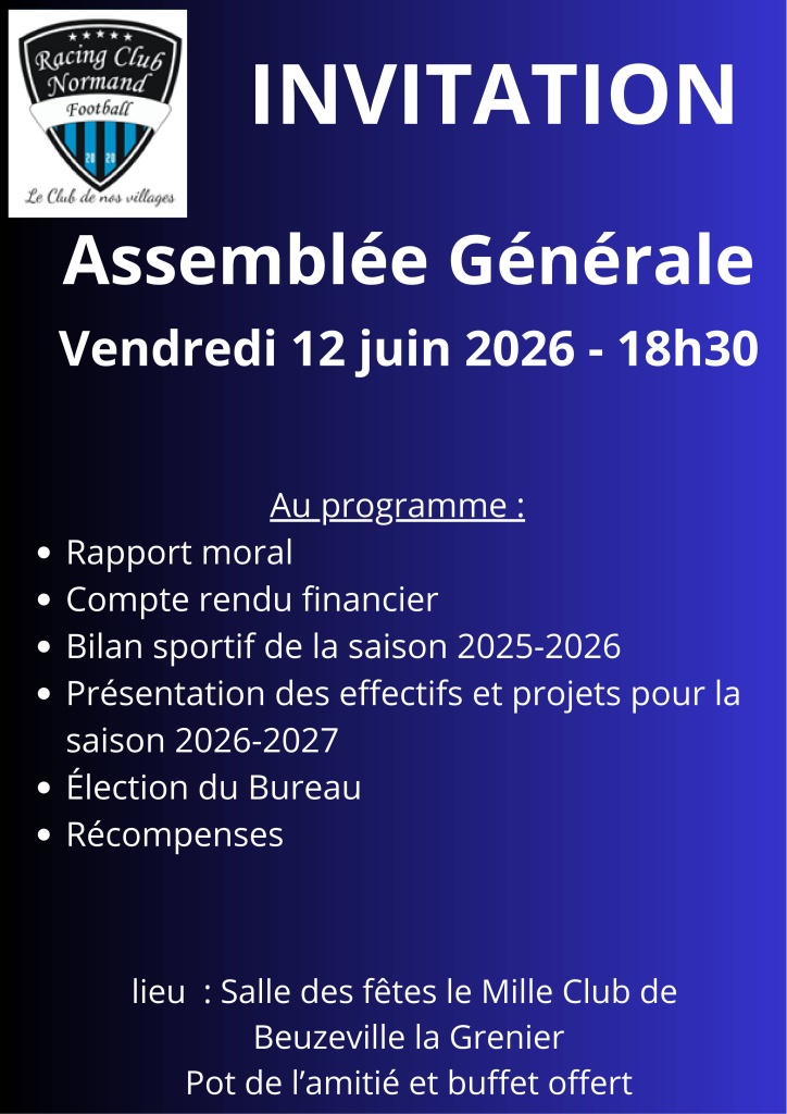 ASSEMBLEE GENERALE DU RACING CLUB NORMAND