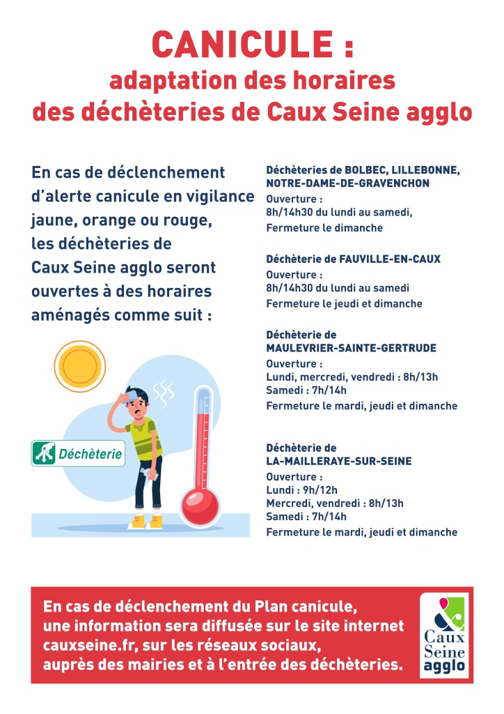 HORAIRES DES DECHETERIES