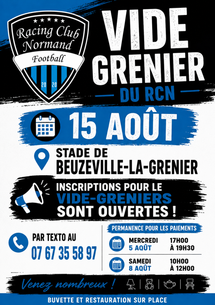 VIDE GRENIER DU RACING CLUB NORMAND